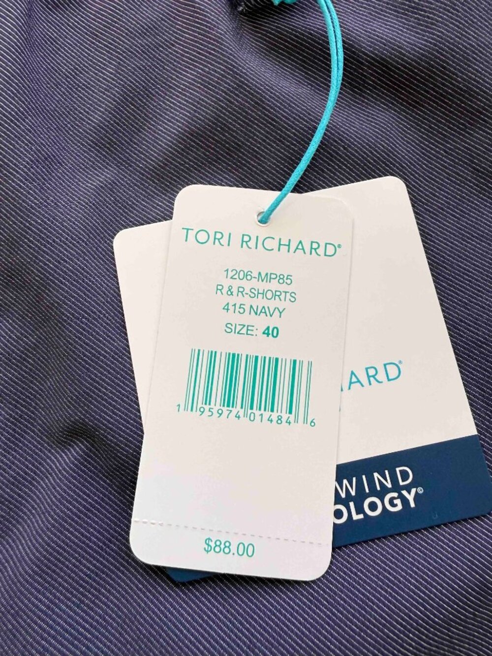 TORI RICHARD R & R Shorts Men's Size 40 Navy - Picture 3 of 11